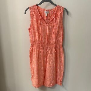 LOFT Coral Sleeveless Mini Dress
